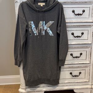 Michael Kors Charcoal Hoodie Dress